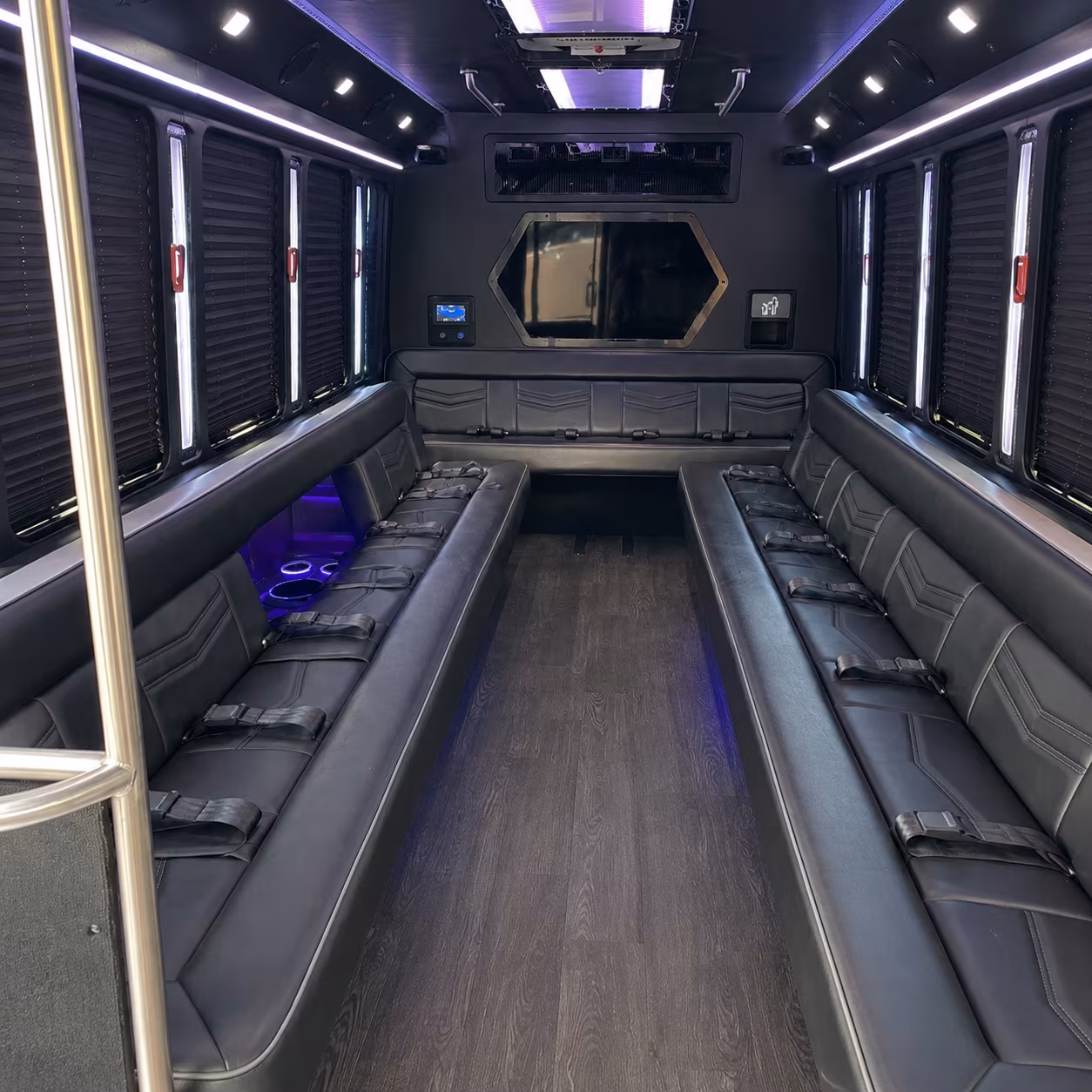 Dallas Birthday, Sweet 16, & Quinceañera Transportation party bus exterior