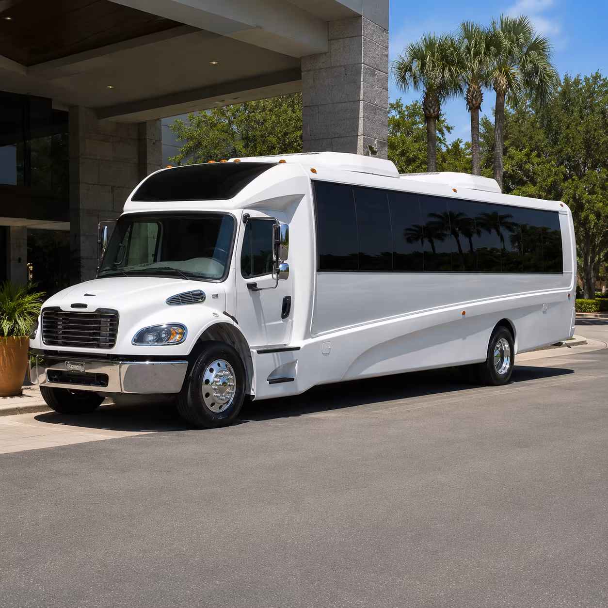 Dallas Corporate Transportation party bus exterior