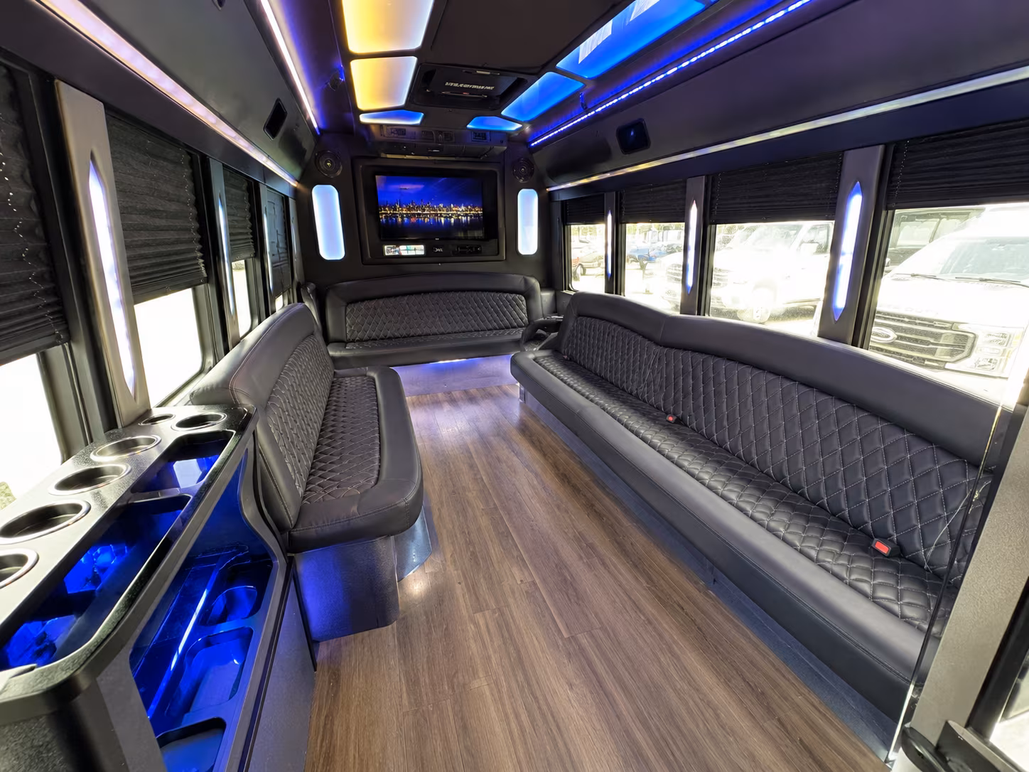 Dallas Private Event Transportation party bus exterior