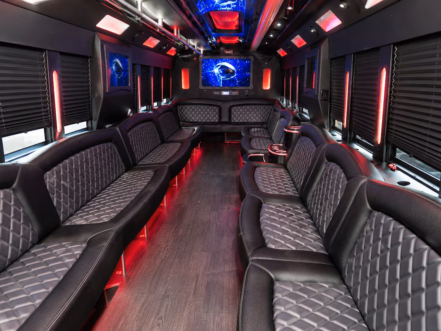 Dallas Sporting Event Transportation party bus exterior