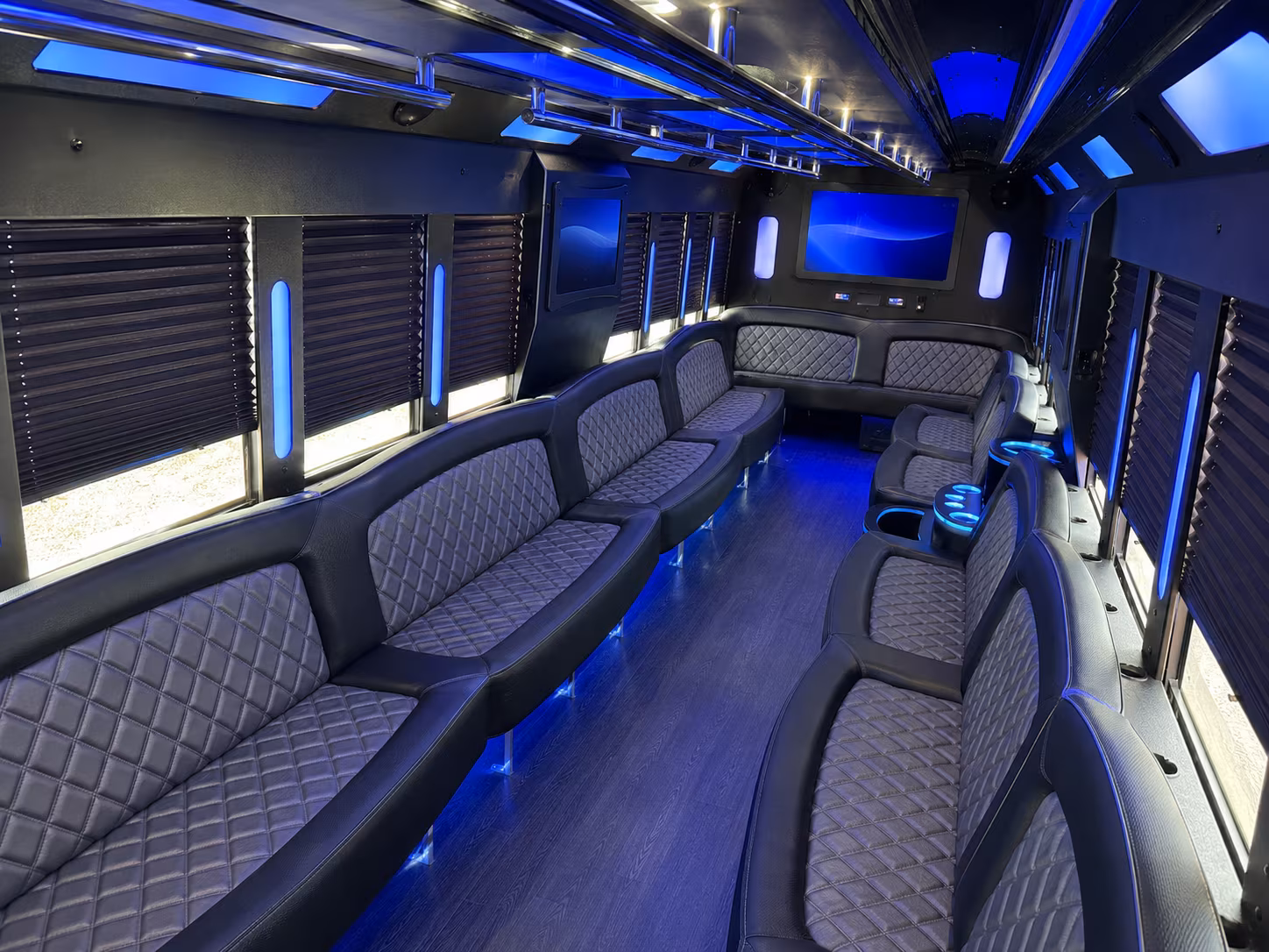 Dallas Sporting Event Transportation party bus exterior