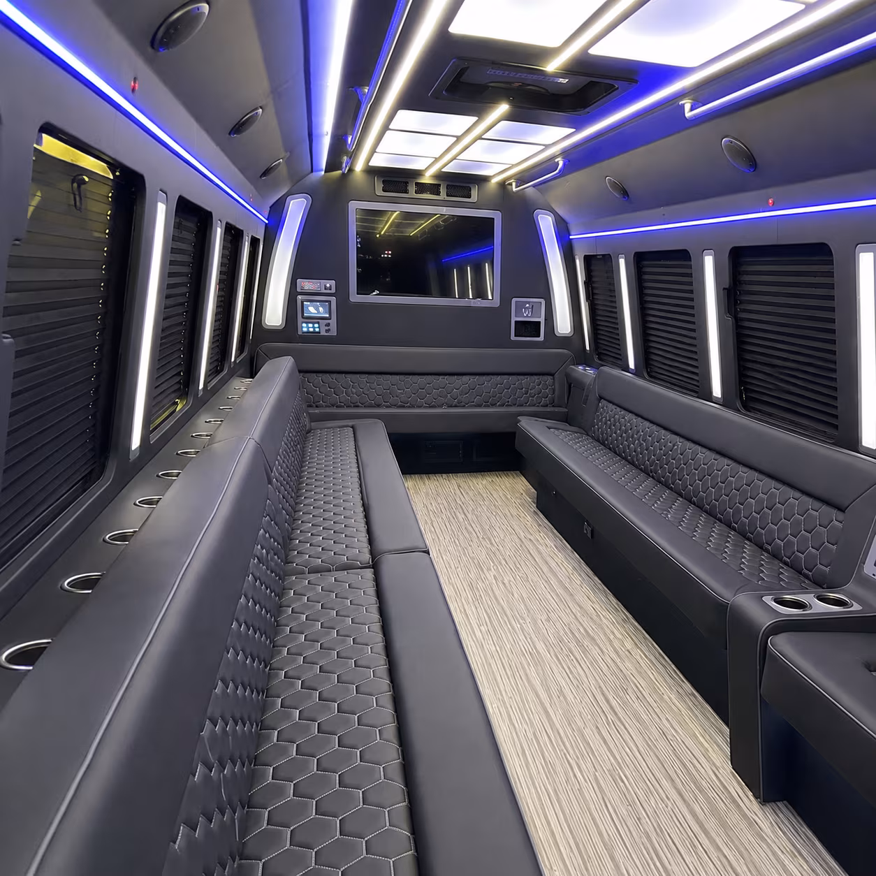 Dallas Wedding Transportation party bus exterior